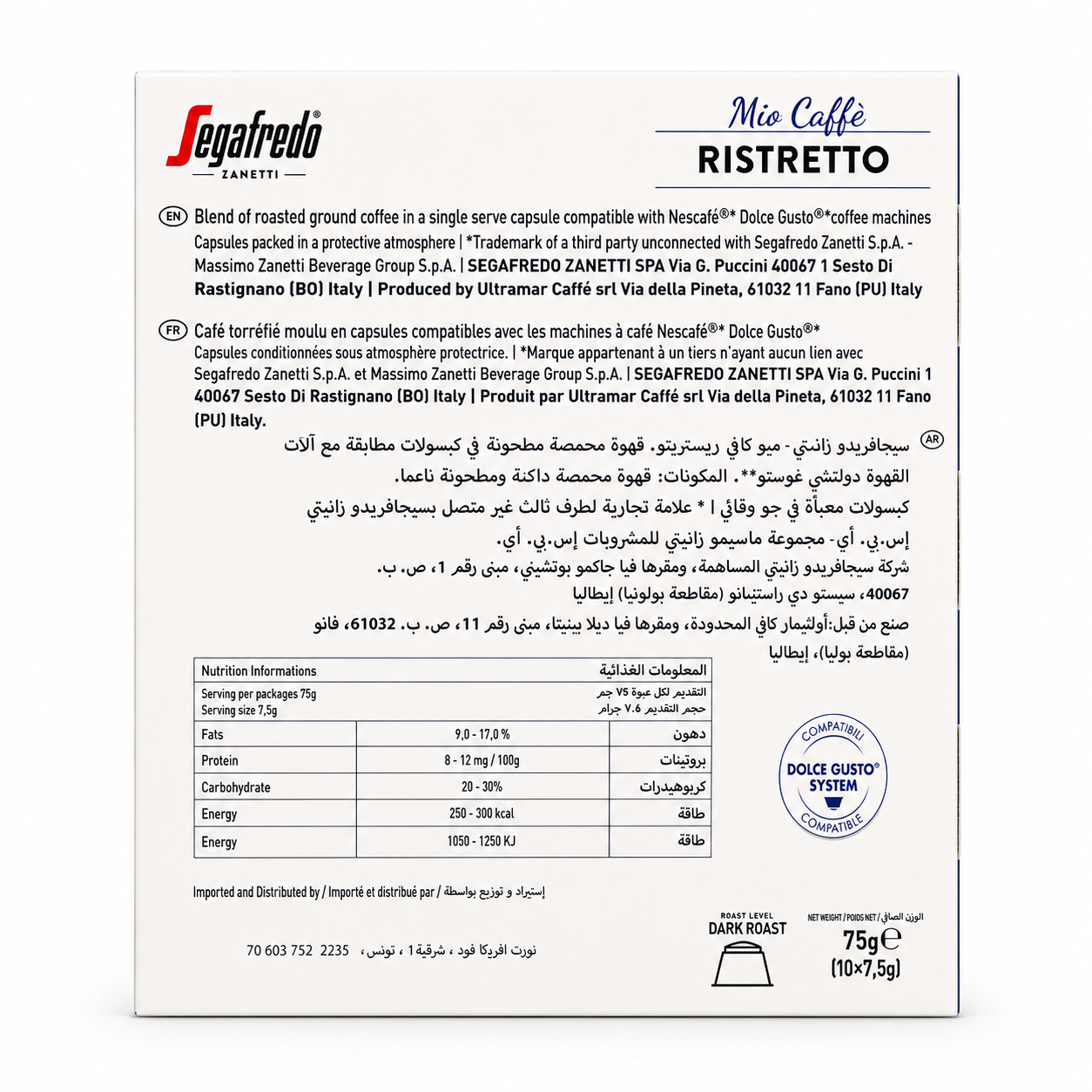 SEGAFREDO MIO Capsule Ristretto - Target Shop