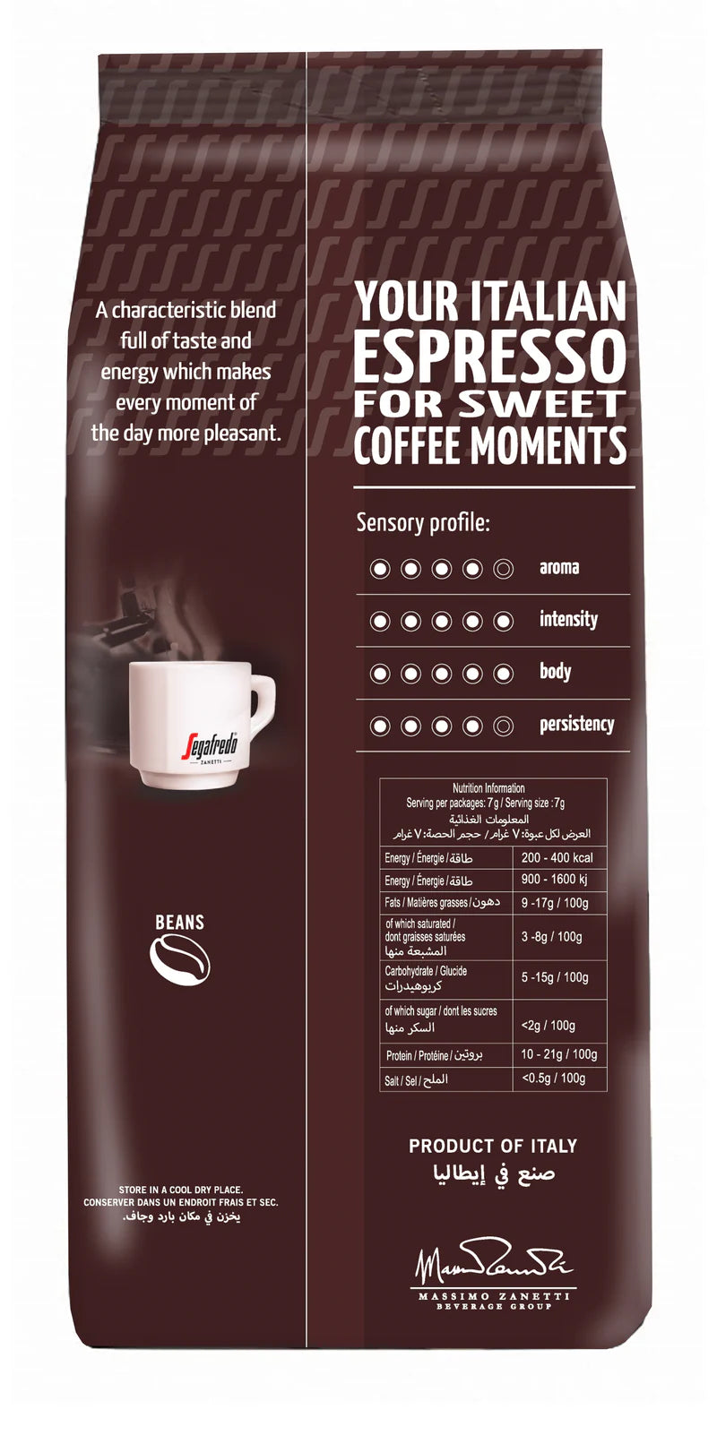 SEGAFREDO ESPRESSO ROMA ROASTED BEANS 500G - Target Shop